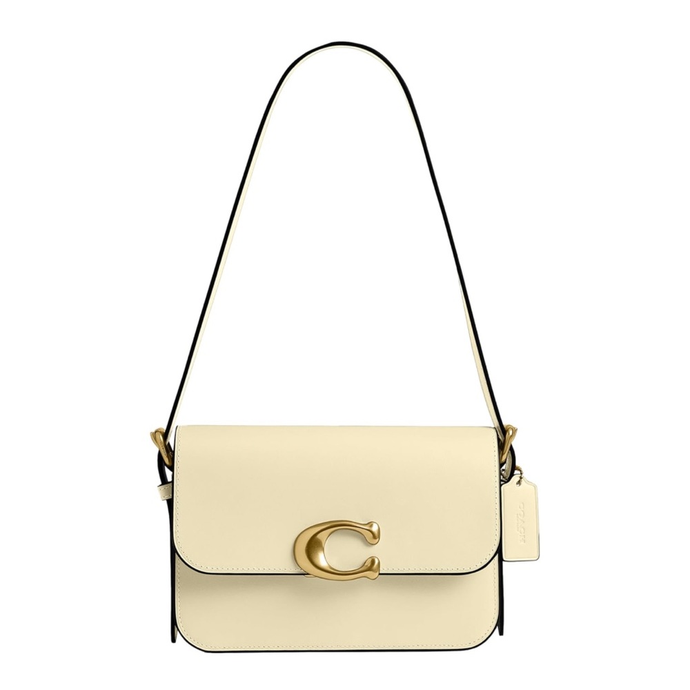 New Coach Cream Sage Leather Shoulder Bag